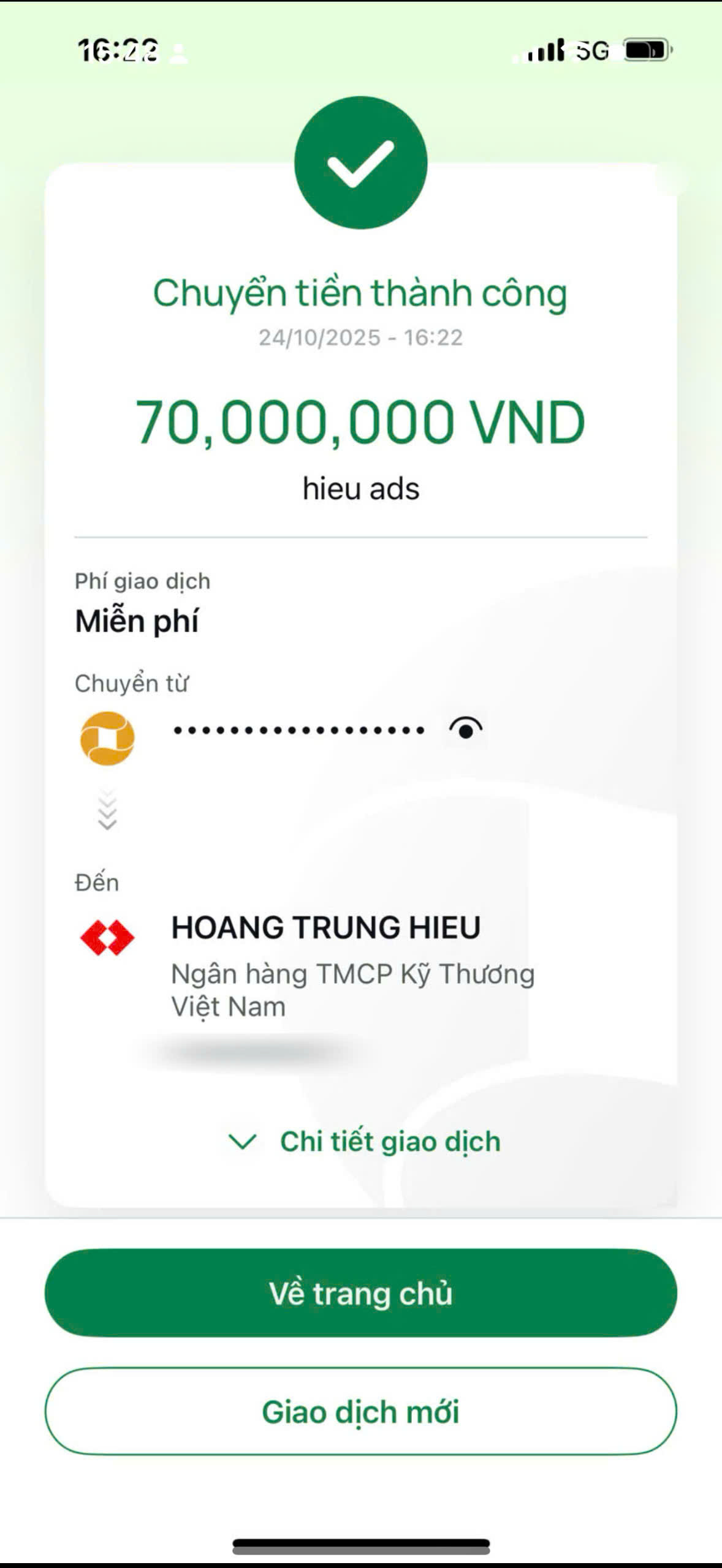 Chủ shop xác nhận comment về đều sau khi chạy